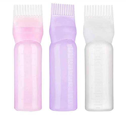 Flacon Peigne Racine, Bouteille Teinture Pour Cheveux, Bouteille Applicatrice Peigne, Bouteille Légère Teinture Cheveux Brosse Couleur Cheveu
