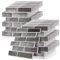 YAYODS 3D Self Adhesive Wall Tiles, Upgrade Peel and Stick for Kitchen Bathroom Living Room, Backsplash Splashback, Grey Brick Effect (30 Sheets, 12x12)