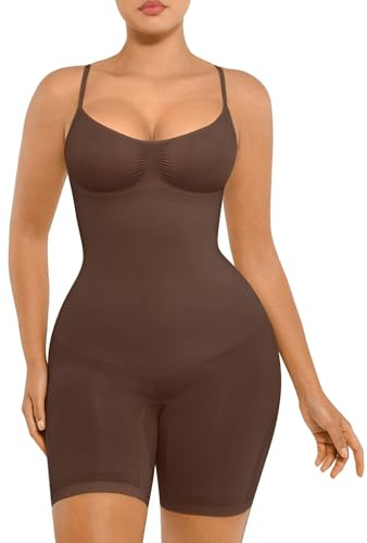 Feelingirl Sömlösa Shapewear för Kvinnor Overbust Bodysuit Mage Kontroll Helkroppsformare Tummy Away Höftlyft med Justerbar Rem