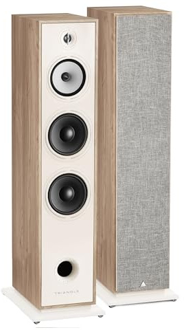 Triangle - BOREA BR10 Hi-Fi Floorstanding Speakers - Power handling 200W - Efficiency 92 dB/W/m - 21cm drivers - Versatile Music and Home Cinema - 245 x 1110 x 380 mm (Light Oak, Pair)