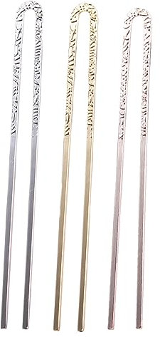 PACKOVE 3 Pezzi Forcina per Accessori per Acconciature Sposa per Chignon e Spessi Design Oro e Rosa Facile Indossare e Antiscivolo