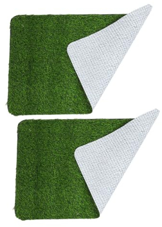 BCOATH 2Pcs Artificial Turf for Dogs Fake Grass Pee Pad Absorbent Dog Mat Potty Training Rug for Indoor Outdoor Patio Home Lawn