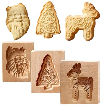 Moldes De Galletas Para Pastelería - Utensilios De Hornear Antiadhesivos,Molde De Mantequilla Grabada Para Cocina,Para Mantequilla Arenada Chocolate Azúcar Pastel De Luna Pastel Barra Casa Cocina