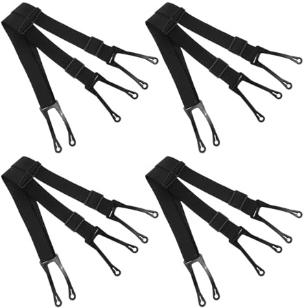 FUNOMOCYA 4 Piezas cinturón de tracción Accesorios para Patines de Hockey sobre Hielo Cinturones elásticos Black