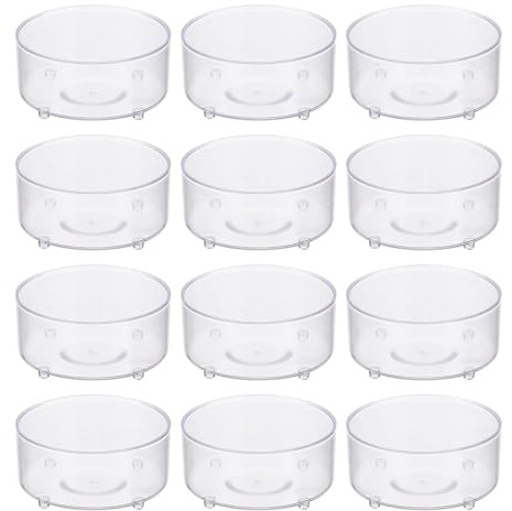 VILLCASE 30 Stück Acryl Reptiliennapf mit Einfacher Reinigung Multifunktionaler Wassernapf für Terrarien für Schildkröten und Andere Reptilien im Haushalt