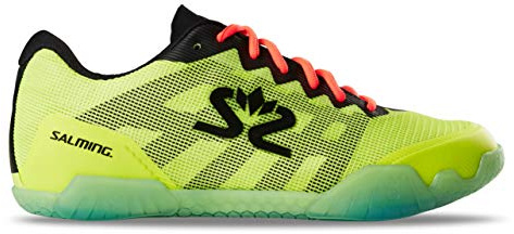 Salming Men's Hawk Squash/Handball Indoor Sports Shoes, SafetyYellow/Black, 7.5