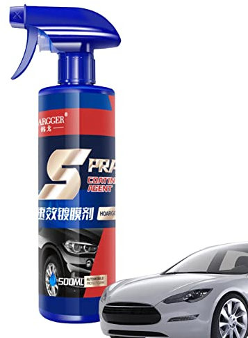 Spray revêtement en céramique 3 en 1 | 500ml cire voiture haute protection sans eau | Vernis pour voiture Réparation peinture voiture Restaurateur d'extérieur voiture | Nano Spray pour Voitures oto