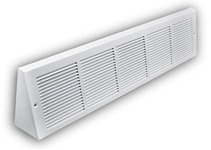 3.5 inch Depth Stamped Steel Triangular Baseboard Grill - 30 x 06 Duct Opening