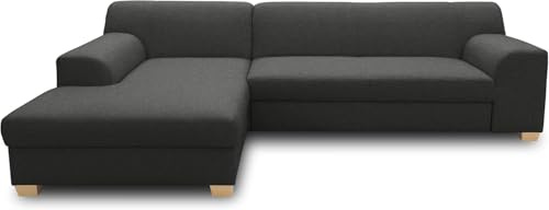DOMO. collection Divano ad angolo Tinos, piccolo divano letto a forma di L, divano ad angolo con funzione di sonno, divano, angolo imbottito, 273 x 157 x 74 cm (larghezza x profondità x altezza),