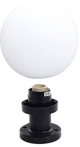Housoutil Pantalla De Lámpara De Globo Acrílica Para Poste De Jardín 7.87 Pulgadas Luces De Patio Decoración Exterior Iluminación De
