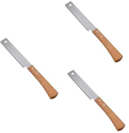 jojofuny 3 Pz a mano da 12 pollici a mano per legno coda di rondine mini prato motosega a batteria per legno a denti fini ordinario manico in a denti fini