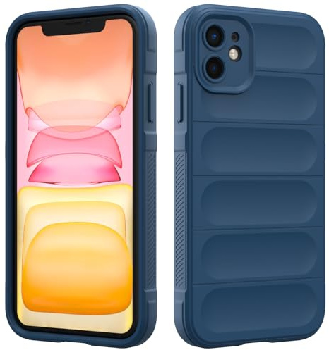 RIIMUHIR Funda Silicona Compatible con iPhone 11, Protectora de Cuerpo Completo, Antigolpes Carcasa, Protección Lente Cámara, Tacto Suave y Sedoso Caso (Azul Oscuro)