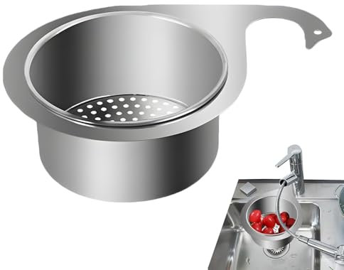 1/2/4 pièces Stainless Steel Swan Sink Strainer Basket | Filtre d'évier de Cuisine | Corbeille à déchets Cygne | Panier de vidange multifonct pour égouttoir Cuisine pour Fruits,Légumes,Déchets,Restes