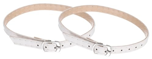 QUARKZMAN 2Pcs Correas para Tacones Altos para Tobillos Desmontables Blanco | Reemplazo de Cordones Accesorios para Zapatos, para Tacones Altos Sueltos Zapatillas Sandalias de Mujer
