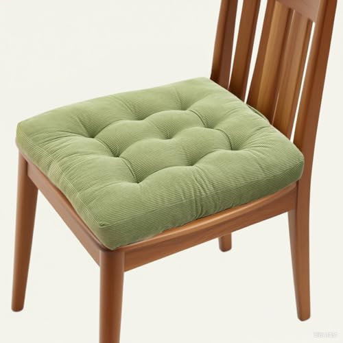 RTSFKFS Cojines for Silla Cuadrado 45×45 55×55cm Cojín de Suelo for meditación, con Funda de Pana Acolchada for Tatami o Yoga(Verde Hierba,55x55 1pc)