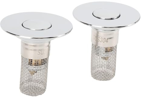 lyrlody Bathroom Sink Strainer Hair Catcher, Brass Bathroom Sink Drain Strainer with Detachable Mesh Basket for Washbasin