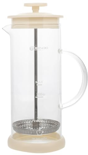 SHINEOFI Manual Milk Frothing Pitcher Stainless Steel Glass Milk Frother Handheld Hand Pump Creamy Cappuccino Latte Maker for Home Travel Outdoor Use