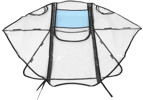 Toyvian Funda Transparente para Cochecito Protector de Lluvia Resistente al Viento para Uso Parques y Calles Protege Intemperie Polvo