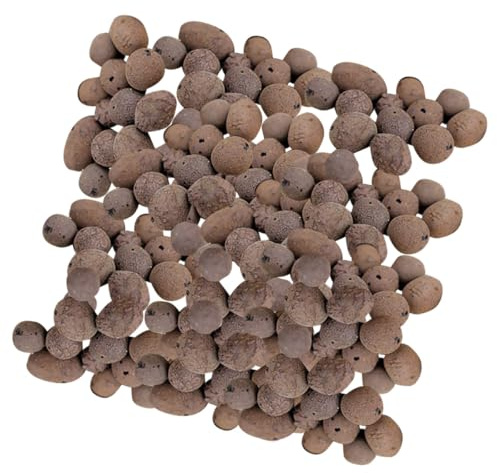 jojofuny Ceramica Assorbente per Giardinaggio 1 kg Ciottoli in Argilla Ceramsite 05-1 CM per Drenaggio Vaso Substrato Traspirante per Piante Succulente e Coltivazione Senza Terra