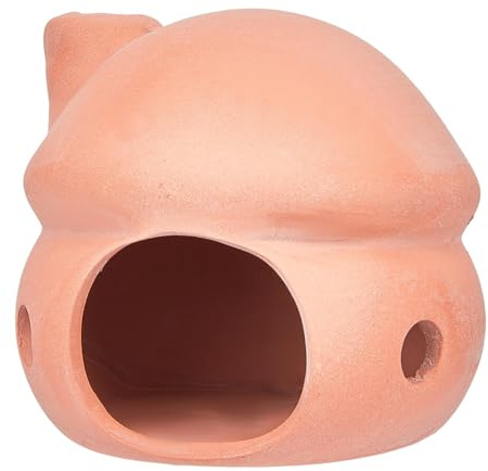 GORGECRAFT Acuario Casa de hongos de cerámica, cerámica, escondite Betta, cuevas de desove, pecera, paisaje, cabaña, adorno de decoración, accesorios para pequeños camarones, peces dorados, reptiles