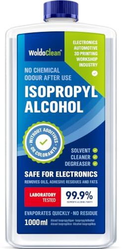 WoldoClean Isopropanol 99,9% 1L Rengöringsalkohol, Avfettningsmedel för Elektronik