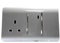 Trendi Artistic Modern 45 A Cooker Switch Inc Plug Socket & Neon Insert Silver