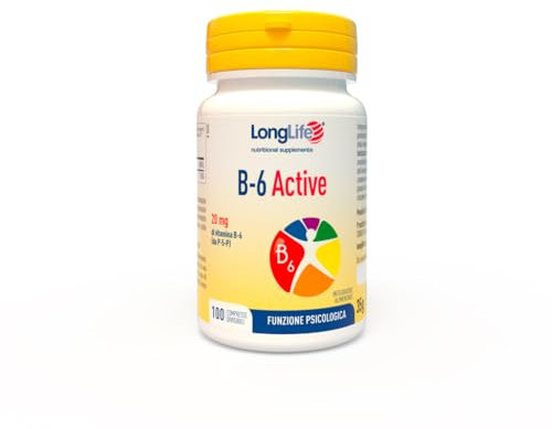 LongLife® B-6 Active | Forma biologicamente attiva della vitamina B6 | Metabolismo energetico e funzione psicologica | Oltre 6 mesi di trattamento | Vegano e senza glutine