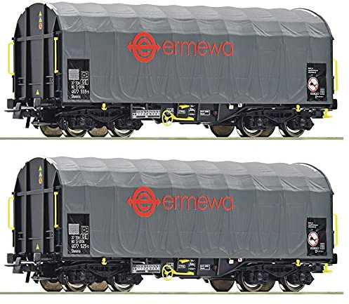 Roco 76039 2-TLG. Set: Schiebeplanenwagen, Ermewa