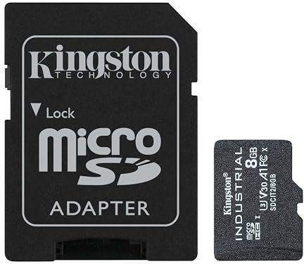 Kingston Industrial microSD - 8GB microSDHC Industrial C10 A1 pSLC Karte + SD-Adapter - SDCIT2/8GB