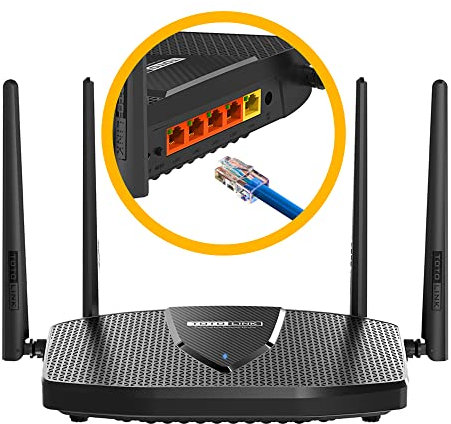 TOTOLINK X5000R Router WiFi 6 AX1800,OpenWrt WLAN Router 6 Dual Band 1201 Mbit/s 5 GHz,574 Mbit/s 2.4 GHz,1800 Mb/s,4X GIGABIT LAN Port 1000Mb/s,WiFi Router MU-MIMO IPTV OFDMA WPA3 4 Betriebsarten