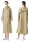 LAMA Langer Regenmantel Wasserdichte Regenjacke Unisex Regenponcho mit Pattentasche Kapuze Tunnelzug Erwachsene Stilvolle Regenbekleidung Leichte Regencape Raincoat Regenschutzbekleidung, Khaki XXL