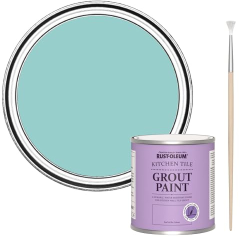 Rust-Oleum Stain-Resistant Blue Kitchen Tile Grout Paint -Teal 250ml