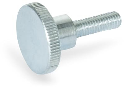 Ganter Normelemente Tornillos moleteados altos – DIN 464-M8-40-ZB | Rosca M8 | Longitud de la rosca: 40 mm | Acero galvanizado | 2 unidades