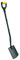 Gartenspaten Gerade Spaten mit Metallstiel und Gummi D-Griff 123cm M380