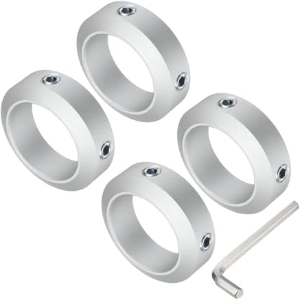 QUARKZMAN 45 mm skaft split halsbandsset, 4 st 65 mm OD, 20 mm tjocklek, aluminiumlegering med fästskruvar M10 och en nyckel