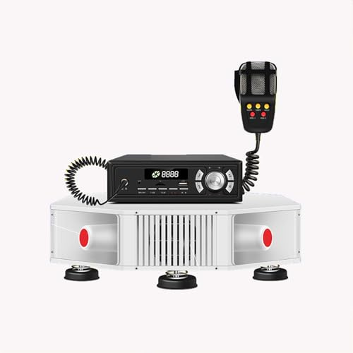 KEhtu Mégaphone De Voiture 400 W, Haut-Parleur Publicitaire De Toit avec Amplificateur Bluetooth Et Mégaphone, Prend en Charge L'enregistrement/la Lecture De Carte USB/TF, 4 Tweeters + 4 Woofers