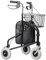 HOMCOM Deambulatore per Anziani e Disabili ad Altezza Regolabile con 2 Freni, Cestino e Vassoio, Deambulatore per Casa in Acciaio e Plastica, 60x62x84-100.5 cm, Nero