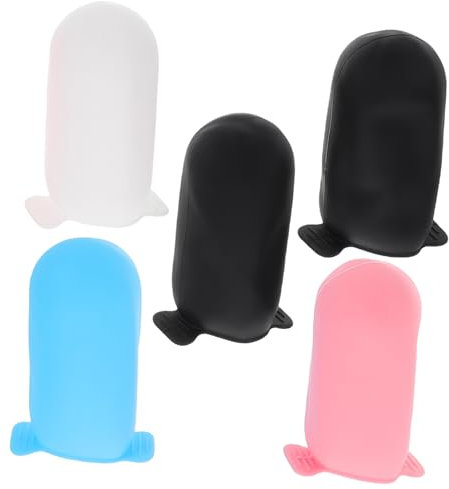 Healeved 5pcs Silicone Bottle Cap Leakproof Travel Covers for Women Cosmetics Toiletries Elastic Protective Sleeve Hygienic Safe for Travel Essentials