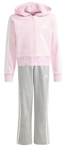 adidas Mädchen ESSENTIALS TRACKSUIT, clear pink/white, 9-10 Years