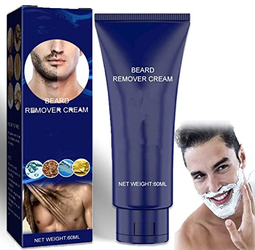 Men Per_manent - Crema depilatoria para hombre, crema depilatoria para hombres, crema depilatoria permanente, crema removedora de barba suave y natural, ideal para cara, piernas, brazos (talla única