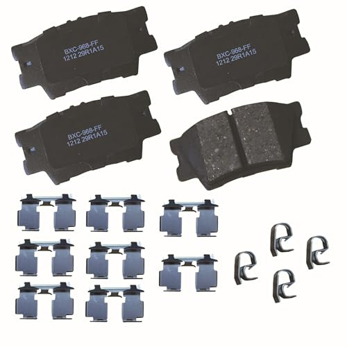 Bendix Premium SBC1212 Ceramic Rear Brake Pads for Select Models Lexus ES300h, ES350, HS250h, Pontiac Vibe, Toyota Avalon, Camry, Matrix, RAV4