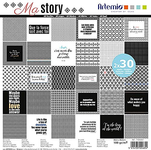 Artemio 11002451 My Story - Bloc de 30 x 2 Hojas, 30 x 30 cm, Multicolor