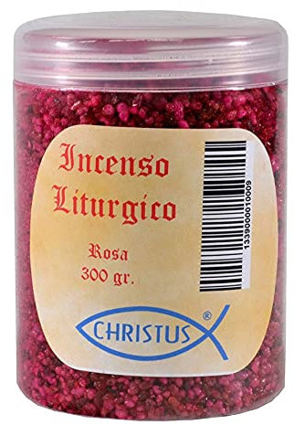 Christus Incenso in Grani Rosa, Confezione da 300g per Una Fragranza Duratura e 100% Naturale | Purifica, Rinfresca, Rilassa e Rinvigorisce l'Ambiente