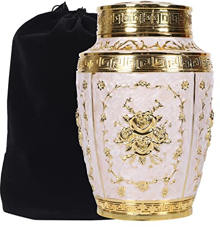 Urne funéraire pour cendres humaines adultes femmes – Urne funéraire en forme de fleur de rose pour maman – Urne funéraire pour femme en alliage de zinc – Peut contenir 200 centimètres cubes de