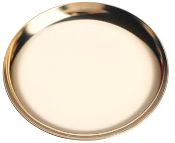 Soulnioi Spiegeltablett, Schmuckteller, rund, Mini-Tablett, Ohrringe, Ringe, Armband, Organizer, Tablett (Gold, 10 x 10 cm)