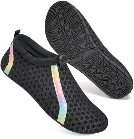 Mabove Swim Water Shoes Socks Barefoot Protecting for Sea Beach Swimming Pool Mens Women Mens(CS-Black,4.5/5.5 UK,38/39 EU)