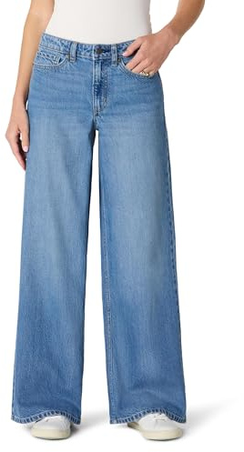 Amazon Essentials Jeans a Vita Media Ultra Morbidi a Gamba Larga Donna, Lavaggio Blu Ardesia, 50