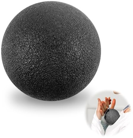 Balle de massage des pieds noire de 10 cm pour les zones de réflexologie plantaire, entraînement des fascias, pour soulager la douleur et la relaxation, pour la maison et le bureau, balle de massage