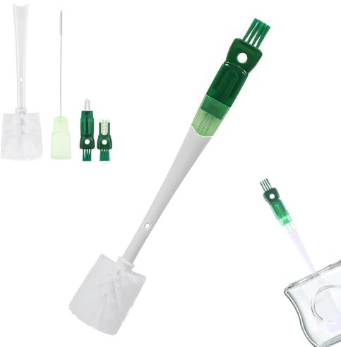 Bottle Brush, Multifunctional 5 in 1 Water Bottle Cleaning Brush Set, Multifunctional Water Bottle Cleaning Brush,Premium Brush for Bottles, Straws, and Small Spaces(Green)