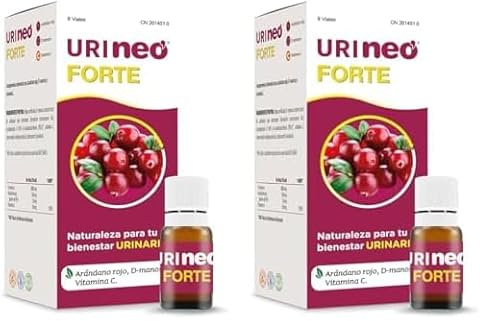 NEO | Urineo Forte | D-Manosa y Arándano Rojo Americano | 7 Viales Monodosis | con Vitamina C | Ayuda a Disminuir la Cistitis e Infecciones Urinarias en Fase Avanzada | Bienestar del Tracto Urinario